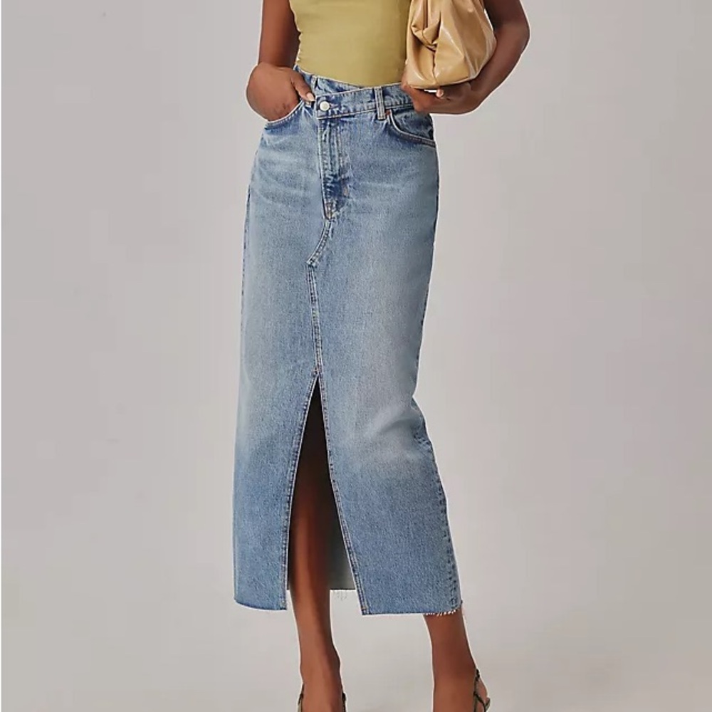 Reformation Nila Denim Maxi Skirt